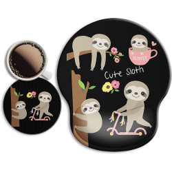 Ergonomic Mouse Pad with Wrist Support Rest - Sloth